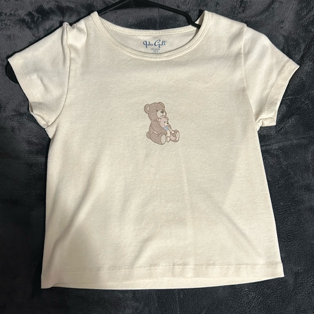 Cream John Galt/Brandy Melville Teddy Bear Tee